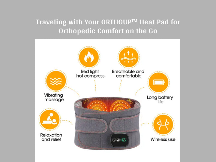 Entspannen Sie sich überall: Reisen Sie mit Ihrem ORTHOUP™ Wärmekissen für orthopädischen Komfort unterwegs