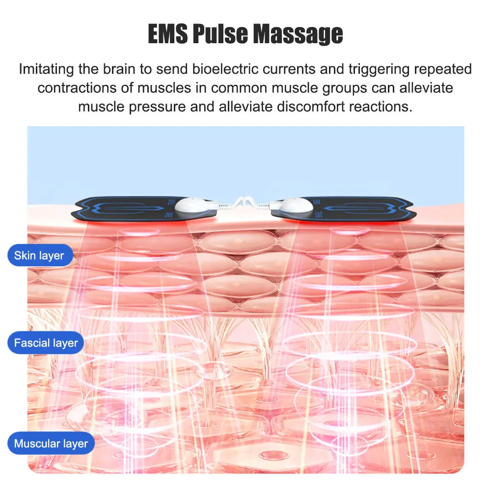 Multifunctional TENS device and EMS massager: chronic pain relief, muscle stimulation and physiotherapy