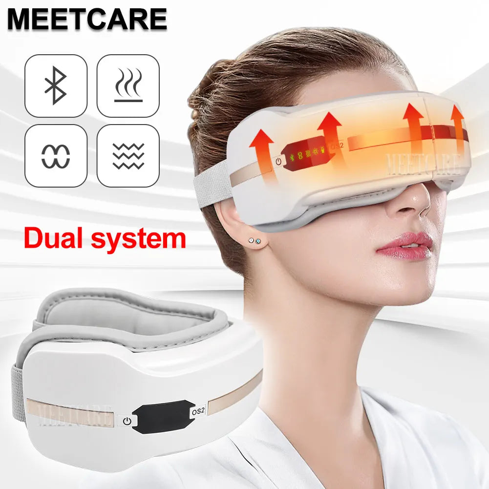 Smart Eye Massager to Ease Screen Time, Relax and Sleep Better with Bluetooth Music