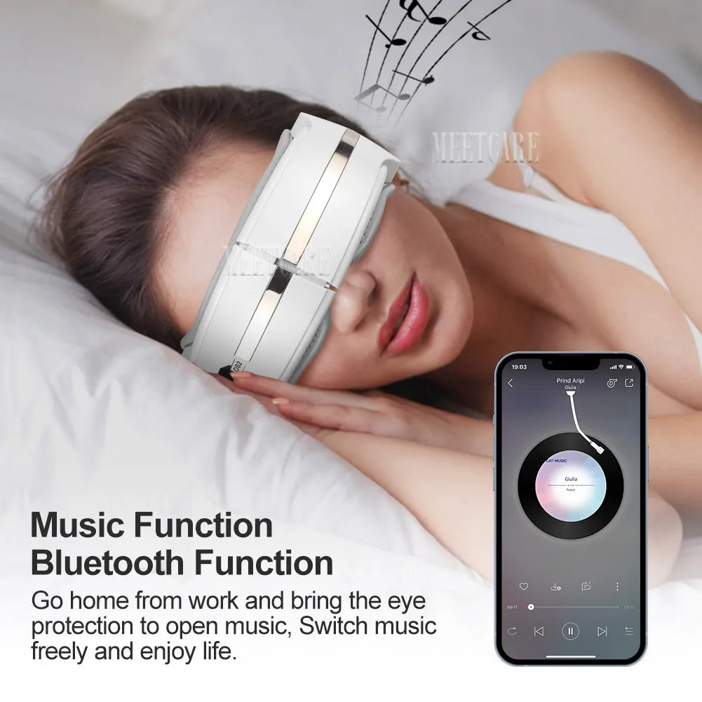 Smart Eye Massager to Ease Screen Time, Relax and Sleep Better with Bluetooth Music