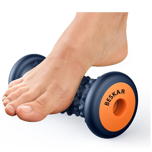 Navy Blue Foot Massage Roller - Relieves Plantar Fasciitis and Deep Tissue Muscle Arch Pain 