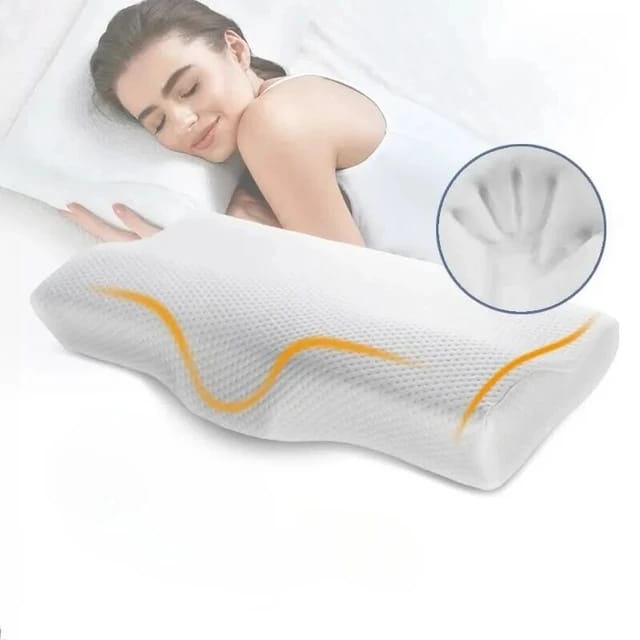 Memory foam neck pillow: With neck divider to relieve snoring, improve comfort and support 